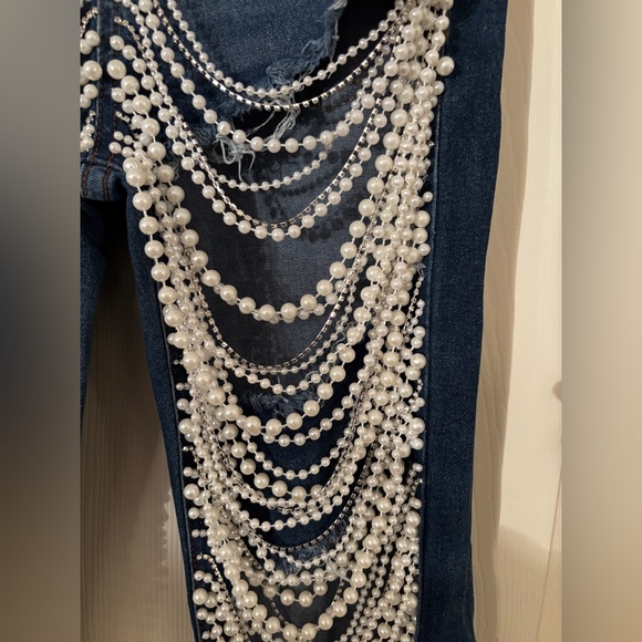 Swank A Posh Per Usual Pearl Jeans - Picture 9 of 11